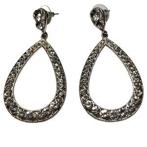 Elegant Sparkling Rhinestone Teardrop Earrings Dangle Classic Fashion Jewelry